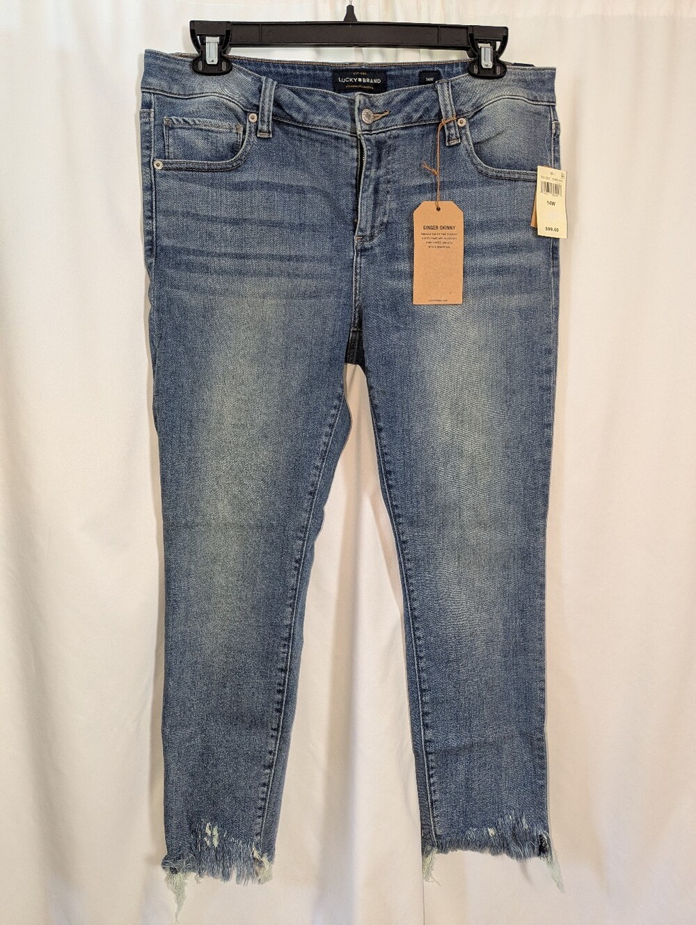 Lucky Brand Ginger Skinny Jeans | Women's Size 14 | NWT | Raw Hem